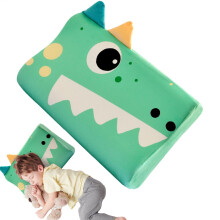 Cute Toddler Pillow, Slow Rebound Kids Sleeping Pillow for Cot, Sponge Neck Protection with Cartoon Crocodile Design