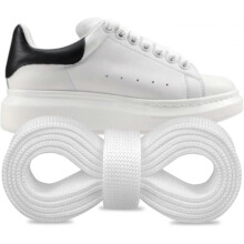 Alexander McQueen Flat Shoe Laces Replacement 45Inch White Sneaker Laces
