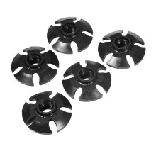 Hiking Poles Snow Baskets Rubber Tips, 5-Pack Trekking Pole Snow Plates, Black Walking Stick Accessories