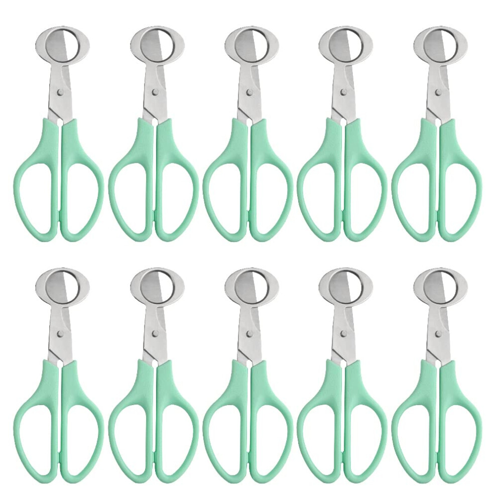 Stainless Steel Quail Egg Cutters Scissors Set of 10 Blue, Pigeon Egg Cutter Tool, Kitchen Cracker Scissors-image-OPC-PJWS6PR-NEW