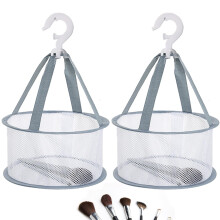 Laundry Basket Without Clothespins, Mesh Design Storage Bag for Clothesline, Windproof Hook, Reusable Laundry Clips with Pocket for Home Use