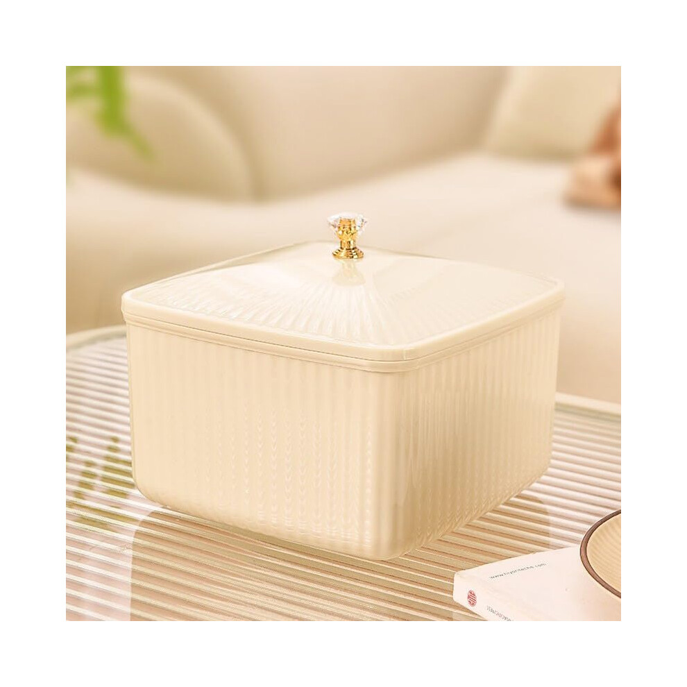 Snackschale Trockenobst Tablett mit Deckel 16.5x15.5x11.5cm Transparente Servierplatte Kunststoff FÃ¼r Kekse NÃ¼sse und TrockenfrÃ¼chte WeiÃ-image-OPC-PJWS82Q-NEW