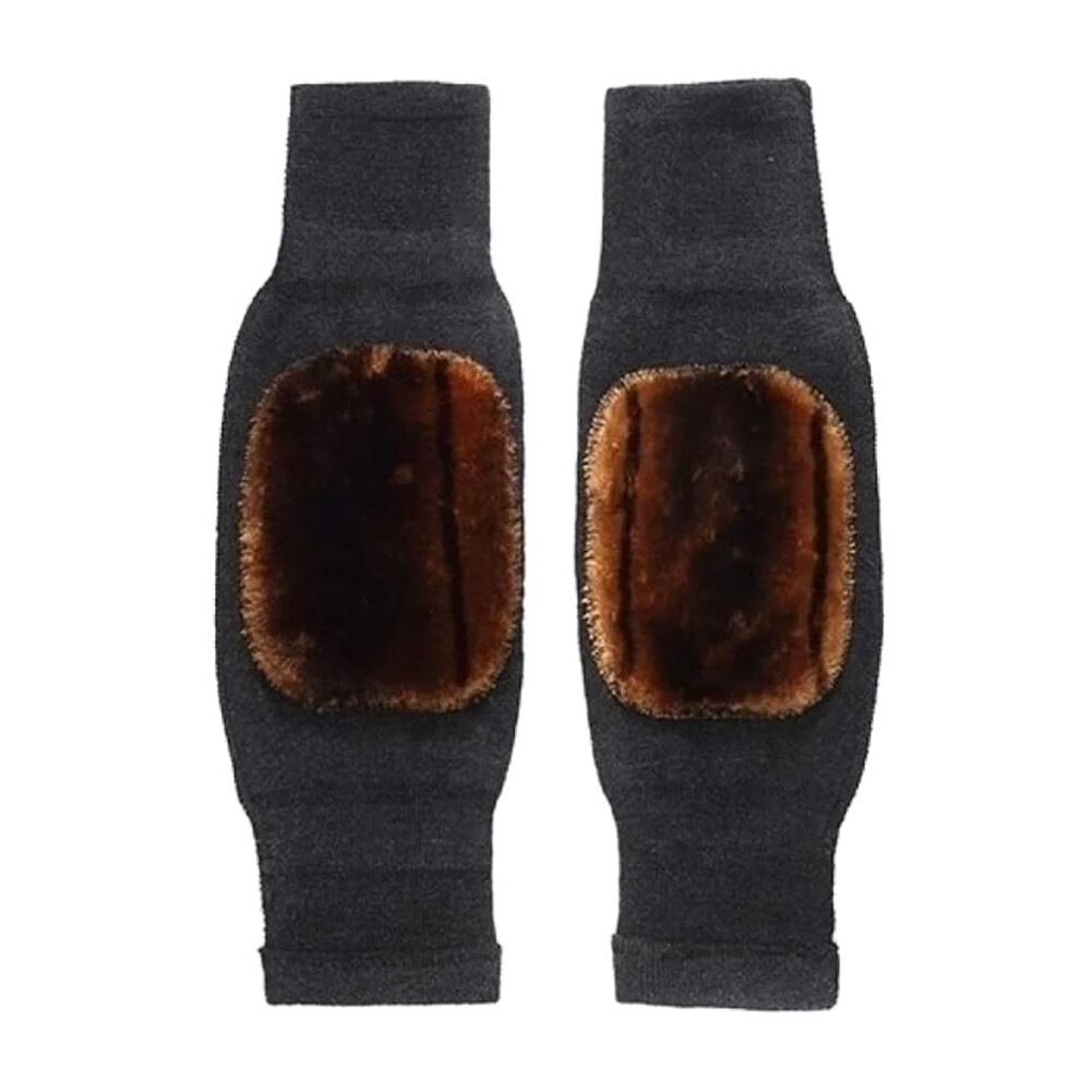 Winter Warm Knee Warmers 1 Pair Unisex Cashmere Wool Thermal Knee Sleeves For Skiing, Cycling, Dancing, Running 6447073852350