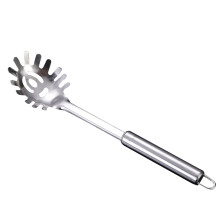 Pasta Spoon 32 cm - Polished Stainless Steel Spaghetti Ladle with Ergonomic Handle, Dishwasher Safe Pasta Tongs