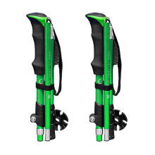 Nordic Walking Poles - Pack of 2 Adjustable Trekking Poles 110-130 cm, Foldable Hiking Gear in Green