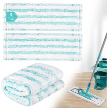 3er-Pack Ersatz-Wischbezüge passend für Leifheit Profi XL Micro Duo / Profi XL Cotton Plus All Floor