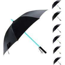 Multicolor LED Light Saber Umbrella with Flashlight, 7 Color Changing, Illuminated Golf Umbrella for Kids and Adults