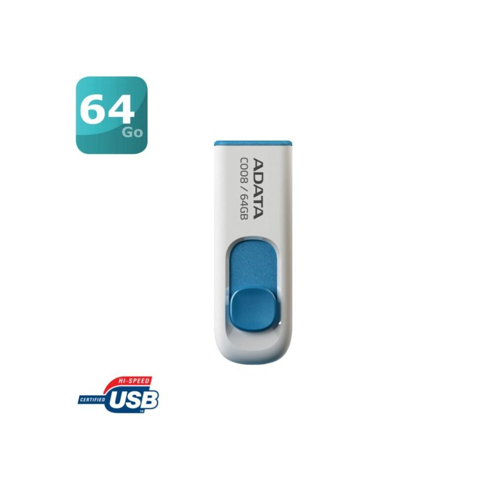 Adata C008 Usb Flash Drive 64 Gb White 4713435791462