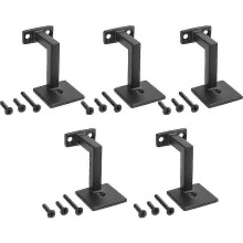 5er-Pack Handlaufhalterungen, kompatibel mit Holzhandläufen, schwarzes Wandzubehör für den Innenbere