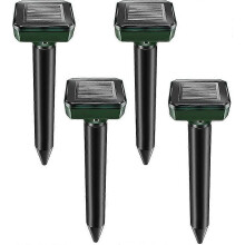 4er-Pack Solar-Maulwurfabwehrpfähle – Ultraschall-Maulwurfabwehr – Kompatibel mit solarbetriebener M
