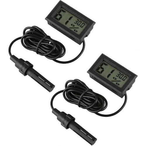 Digitales Thermometer-Hygrometer, 2er-Pack Hygrometer-Thermometer Mini-Sondenthermometer Temperatur