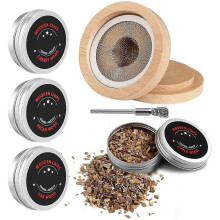 Cocktail-Räucherset mit Fackel, 4 Geschmacksrichtungen, Holzspäne-kompatibles Whisky-Räucherset, alt