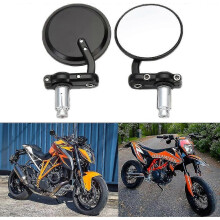 Runde Motorrad-Lenkerendspiegel 7/8" 22 mm, Motorradspiegel kompatibel mit Straßensportmotorrädern