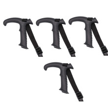 4pcs Straight/Curved Handle Climbing Stick Heads, Durable Hiking Accessories, Compatible with Standard Poles