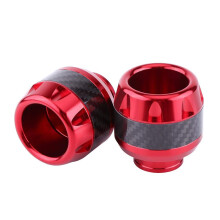 Motorcycle Crash Protection Crash Pads and Frame Sliders, Carbon Front Fork Sliders for Motorbike, Red, 1 Pair