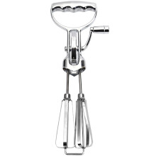 Hand Crank Egg Beater 12 Inch Stainless Steel Mixer with Double Head for Effortless Mixing and Whipping at Home