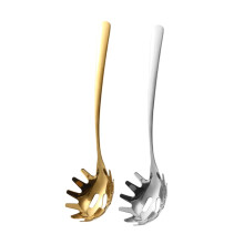 Stainless Steel Spaghetti Spoon Set of 2, Slotted Noodle Server and Strainer, Kitchen Cooking Utensils