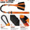 Heavy Duty Pull Up Workout Band Set, Adjustable Pull Up Assistance Band with Comfortable Fabric Feet/Knee Rest, 300lbs Orange 5