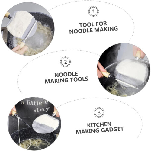 Stainless Steel Noodle Press Maker Set 2 Pieces with Sharp Surface for Homemade Pasta Baking Tools 2