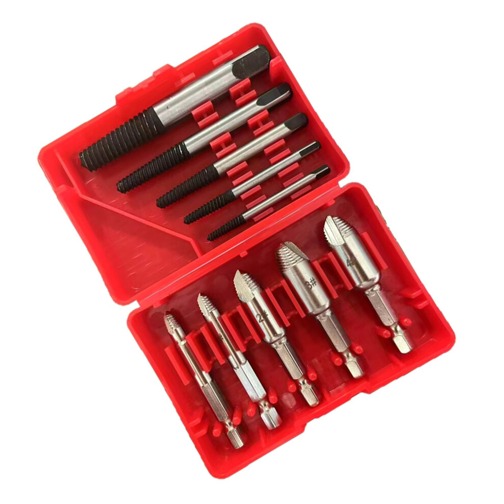 10Pcs Break Wire Extractor Set With Fine Tooth Tension Head Screw Remover Tool For Pipe Extraction Black 6447073855436