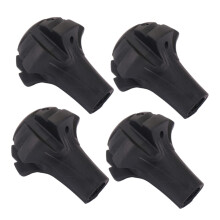 4 Pieces Trekking Pole Foot Covers - Durable Protection Accessories for Hiking Poles, Easy Install for All Terrain