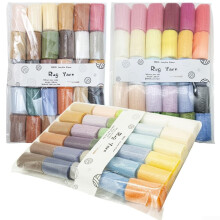 30 Colors Pre-Cut Wool Yarn Set for Tapestry Rug Making and Craft Projects, Model No. 3, Ideal for Home Decor
