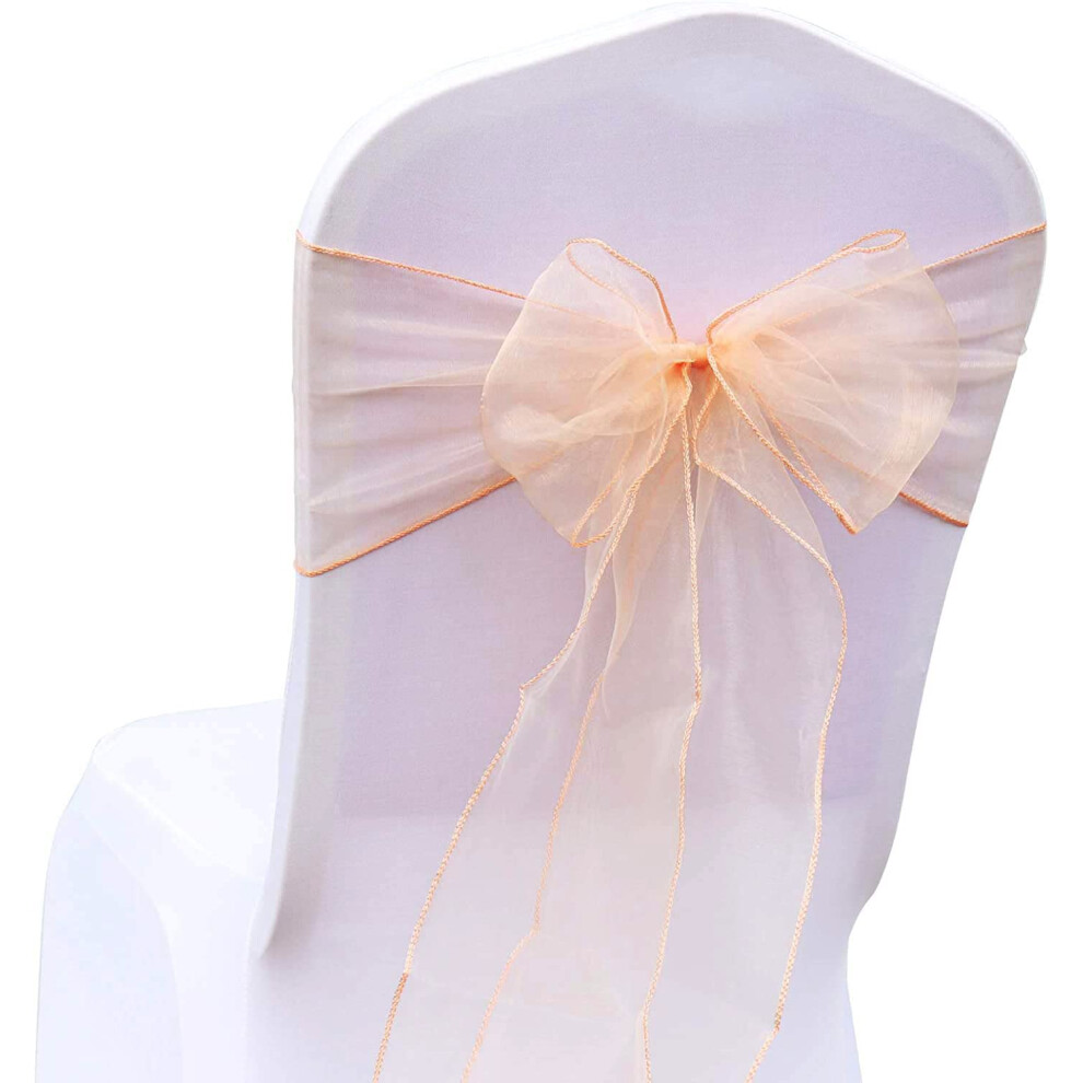 Organza Chair Bow Sashes 18 x 275 cm in Pink C for Weddings, Parties, Birthdays, Christmas Decoration - 20 Pack-image-OPC-PJWT8PG-NEW