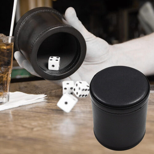 PU Leather Dice Cup - Sturdy Shake Container for Tabletop Games, Comfortable Grip, Professional Gaming Accessories 2