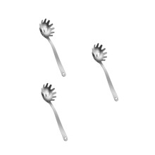 3-St Lo Mein Strainer Food Decoration Rabbit Ear Hairpin Starter Button Cover Ring Kitchen Gadget Metal Cooking Spoon Server Stainless Steel Silver