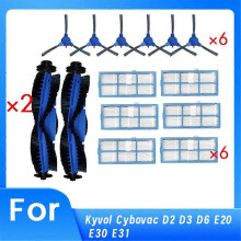 Geeignet für Für Kyvol Cybovac D2 D3 D6 E20 E30 E31 Ersatz Teile Wichtigsten Seite Pinsel HEPA-Filte