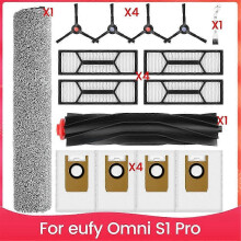 passend für Saugroboter Omni S1 Pro, 1 Rollmopp, 1 Rollbürste, 4 Staubbeutel, 4 Hochleistungs-geeign