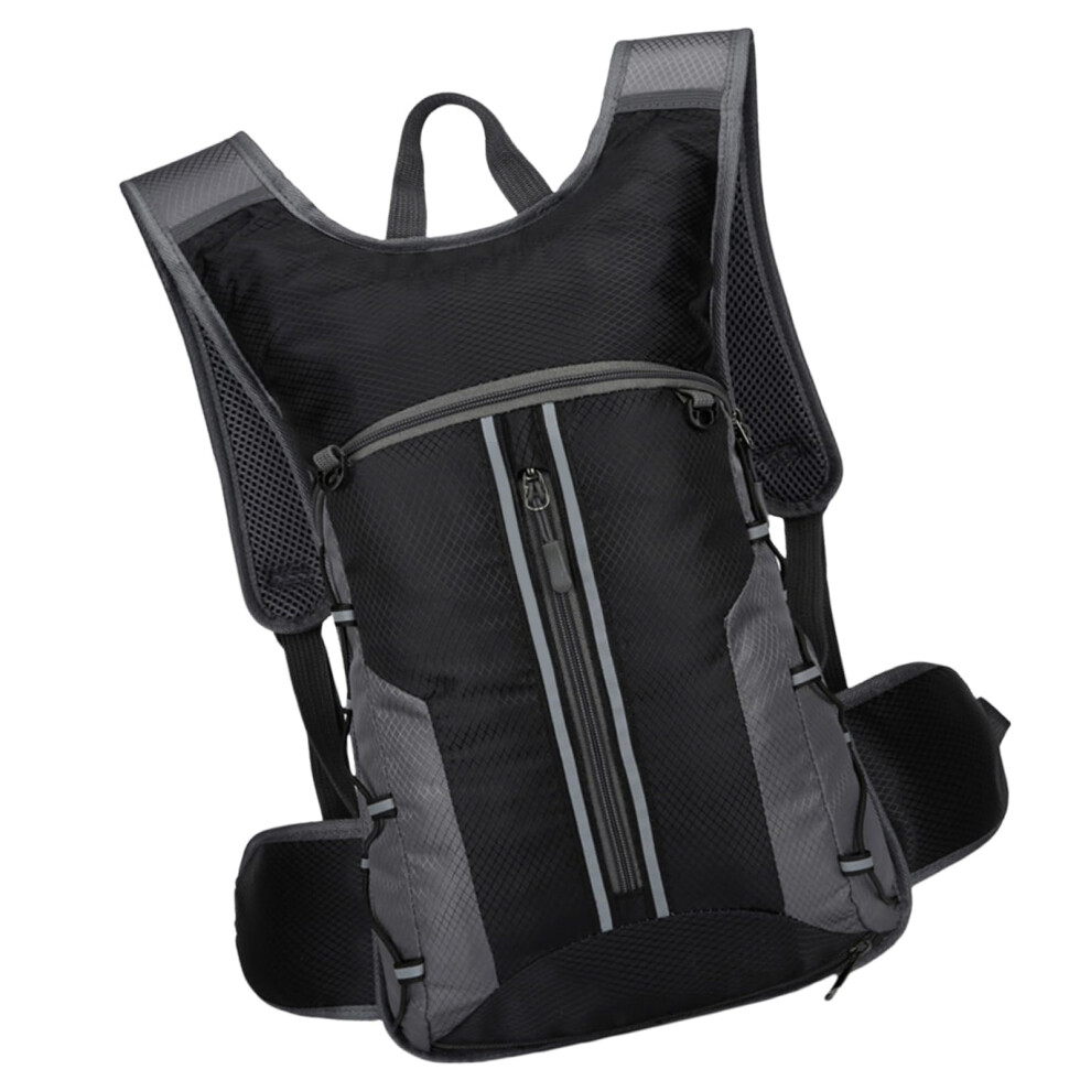 Hydration Backpack For Cycling, Waterproof Running Rucksack With Water Bladder, Daypack For Climbing And Biking Grey