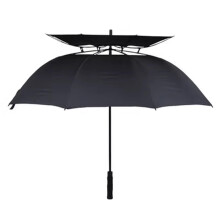 135 cm Golf Umbrella, Automatic Folding Travel Golf Umbrella for 2-3 Adults, Waterproof, Black