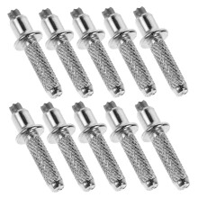 Hiking Crutches Tip Repair Kit Pack of 10 Tungsten Steel Tips for Trekking Poles Crutch Accessories Tube Feet Silver