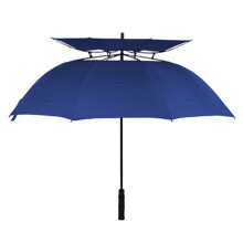 135 cm Golf Umbrella, Weatherproof Automatic Travel Golf Umbrella for 2-3 Adults, Navy Blue Color