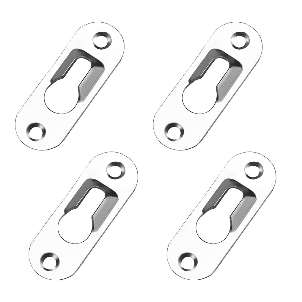 40 Pieces Keyhole Hangers for Picture Frames, Mirrors, and Cabinets - Durable Shelf Hanger with Lens Head Fittings-image-OPC-PJWTKWN-NEW