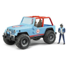 Bruder 1:16 Jeep Cross Country Racer (Blue) with Driver – Off-Road Racing Playset