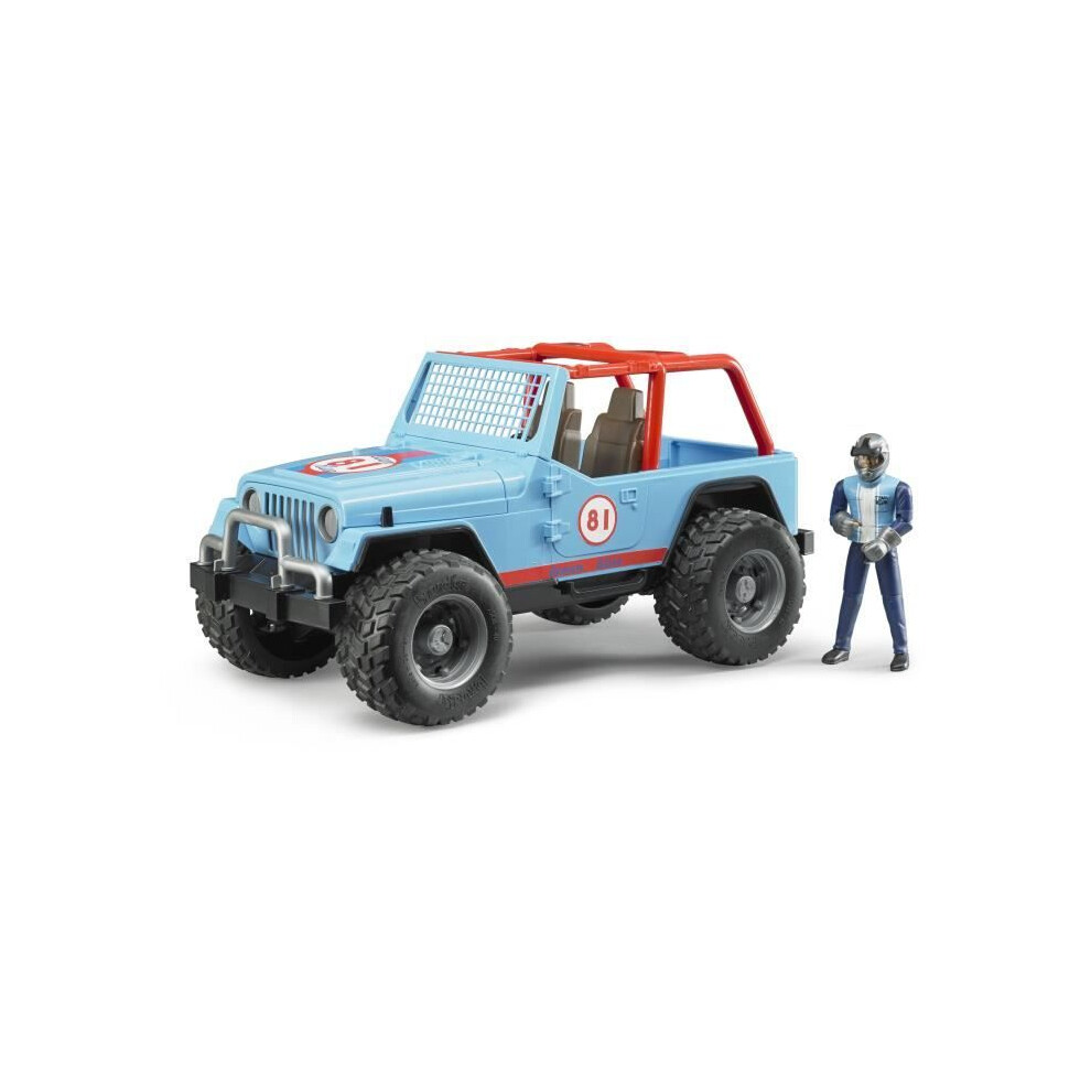 Bruder 1:16 Jeep Cross Country Racer (Blue) With Driver – Off-Road Racing Playset