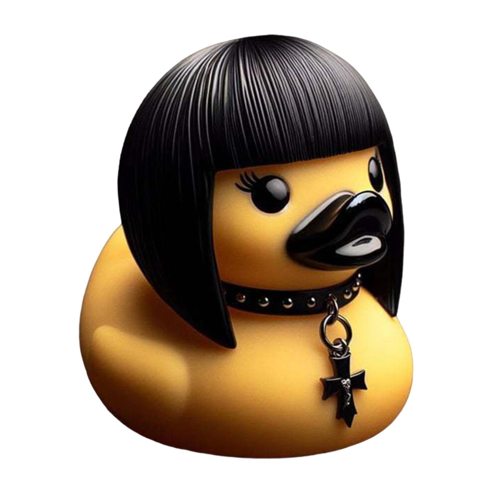 Car Dashboard Duck - Death Rock Duck Statue, Satan Punk Gothic Ornament For Desktop And Car Interior Decoration 6447073858642