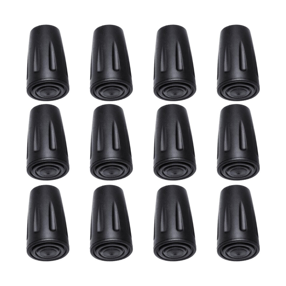 12 Pcs Walking Stick Bottom Pad Thickened Trekking Pole Tips for All Weather Conditions and Various Terrain Types