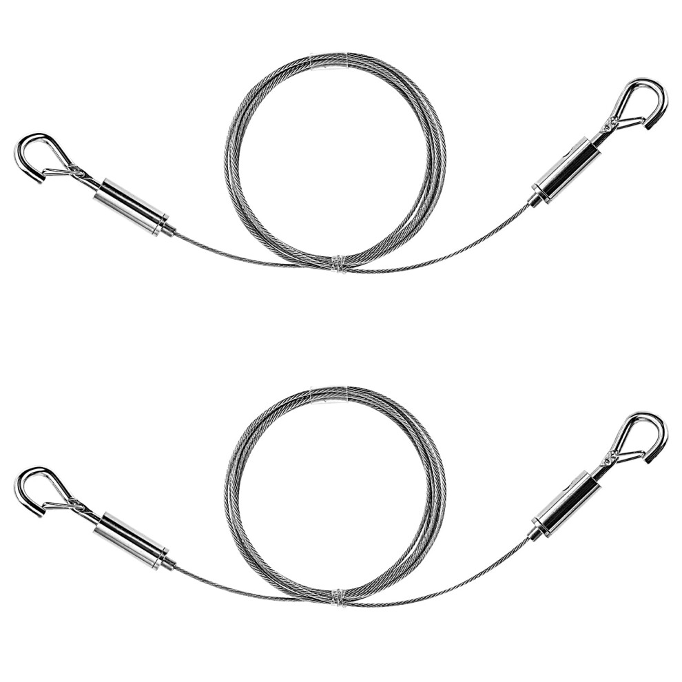 Stainless Steel Rope Wire 2M Adjustable Picture Hanging Set With Hooks For Frames, Mirrors, And Lamps 6947110374734