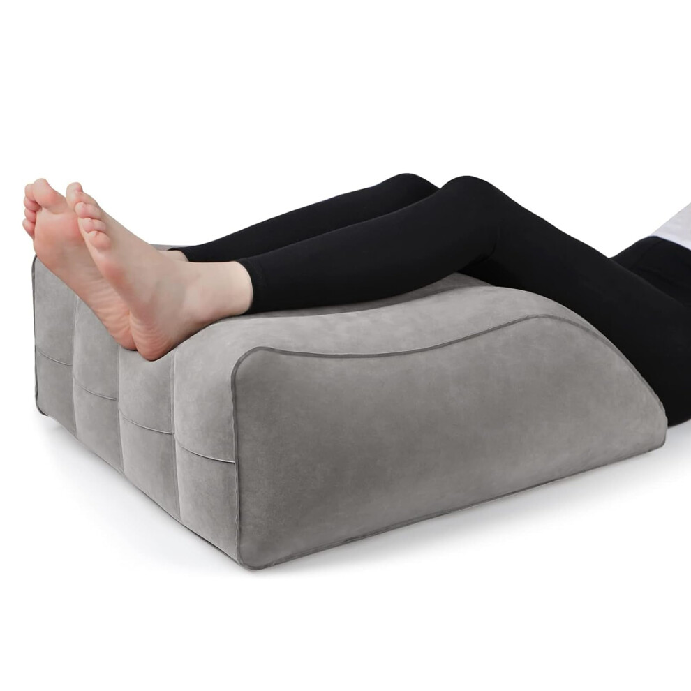 Inflatable Wedge Pillow for Legs - Orthopedic Leg Pillow for Sleep, Blood Circulation, and Circulatory System Support