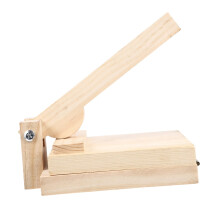 Dumpling Maker Machine - Automatic Dough Press for Handmade Dumpling Wrappers, Wooden Mold, Manual Operation, Kitchen Gadget