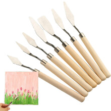 Paint Spatula Set of 7, Acrylic and Oil Painting Tools, Portable Artist Supplies for Beginners and Professionals