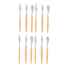 12-Piece Painting Knives Set for Artists, Stainless Steel Palette Knives, Color Mixing Spatulas, Art Scrapers with Pointed Ends