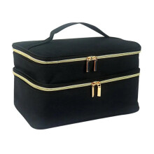 Sewing Storage Organizer, Black Fabric Craft Tool Holder, Sewing Supplies Basket and Pouch for Accessories