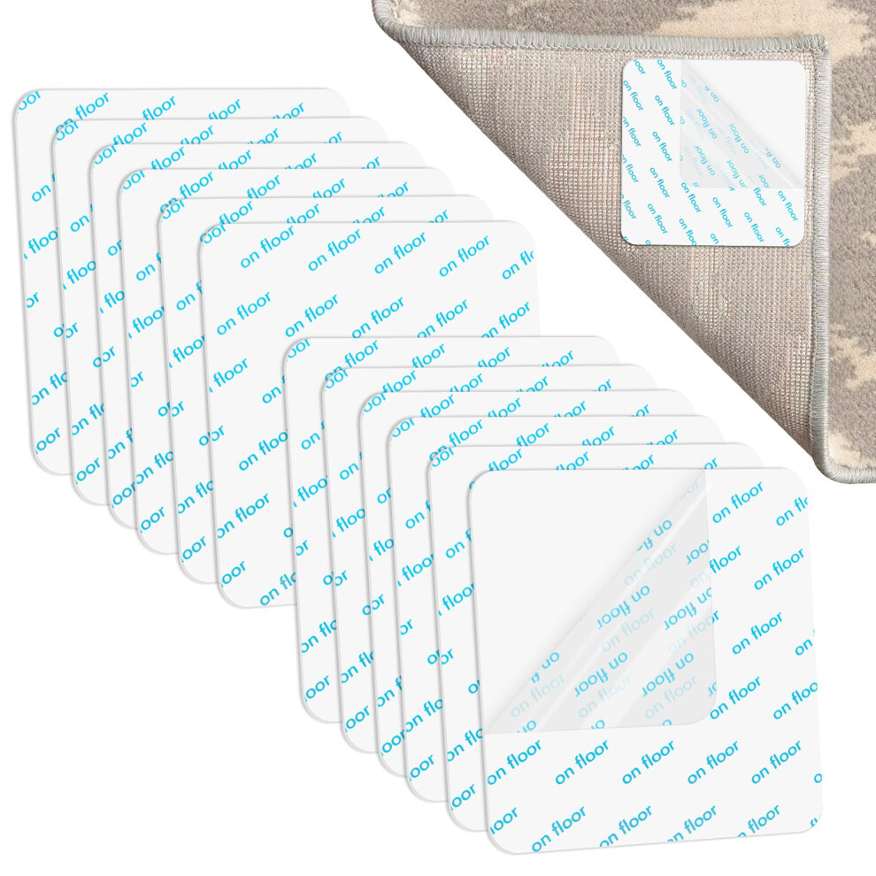 Pack Of 12 Non-Slip Carpet Underlay Mats, Anti-Slip Rug Grippers For Hardwood And Tile Floors, 30X30 Cm Size 6482260880372