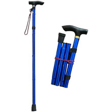 Collapsible Sugar Cane Hiking Poles Adjustable Folding Walking Sticks for Men and Women Comfortable T-Handle Design