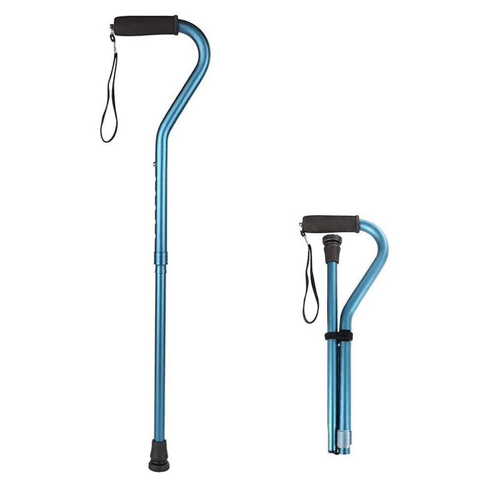 Light Folding Telescopic Aluminum Alloy Cane Foldable Seniors Trekking Pole Height Adjustable