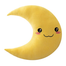 Moon Couch Stuff Pillow for Newborn Photography - Crescent Moon Throw Pillow 25 cm Yellow Decorative Pillow for Bed and Couch